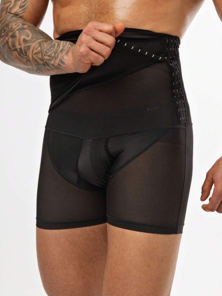 Men's High-Waist Compression Shapewear Boxer Shorts – Tummy Control Waist Trainer Underwear